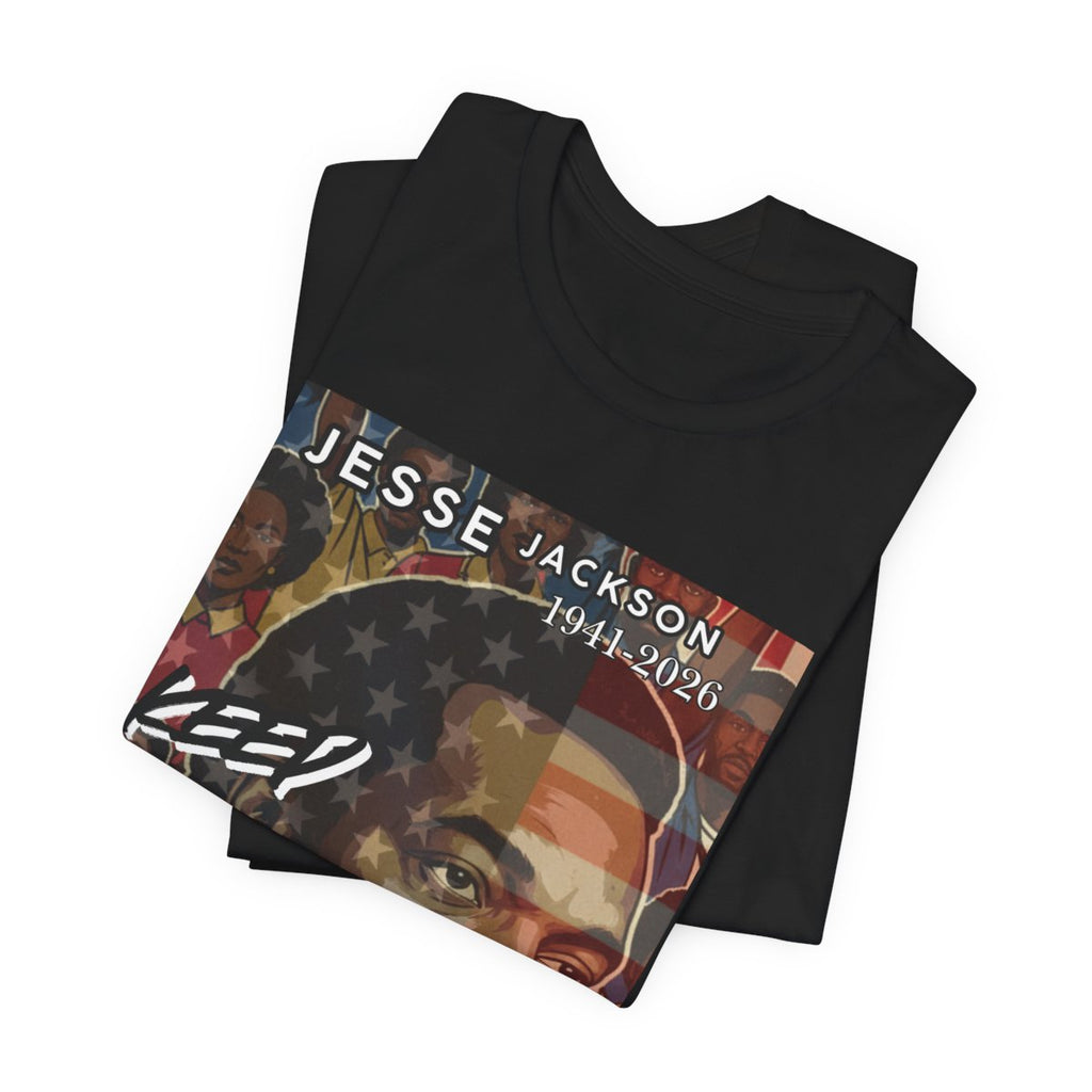 Keep Hope Alive Historical Jesse Jackson Legacy Tribute American PRIDE 1941-2026 Afro Style Unisex Jersey Short Sleeve Tee by GT Artland