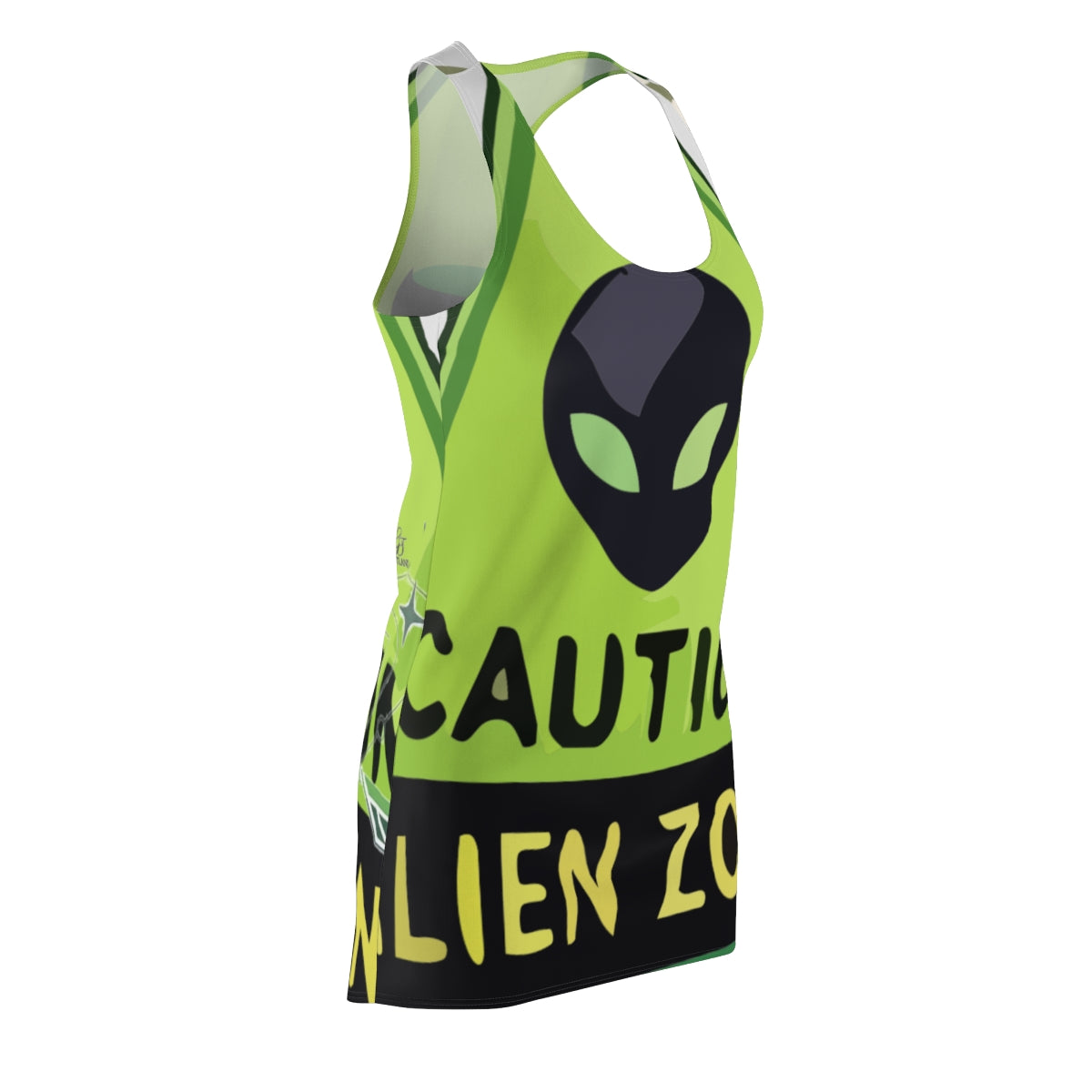 Caution UFO Designer Zone Women's Cut & Sew Racerback Dress by GT Artland