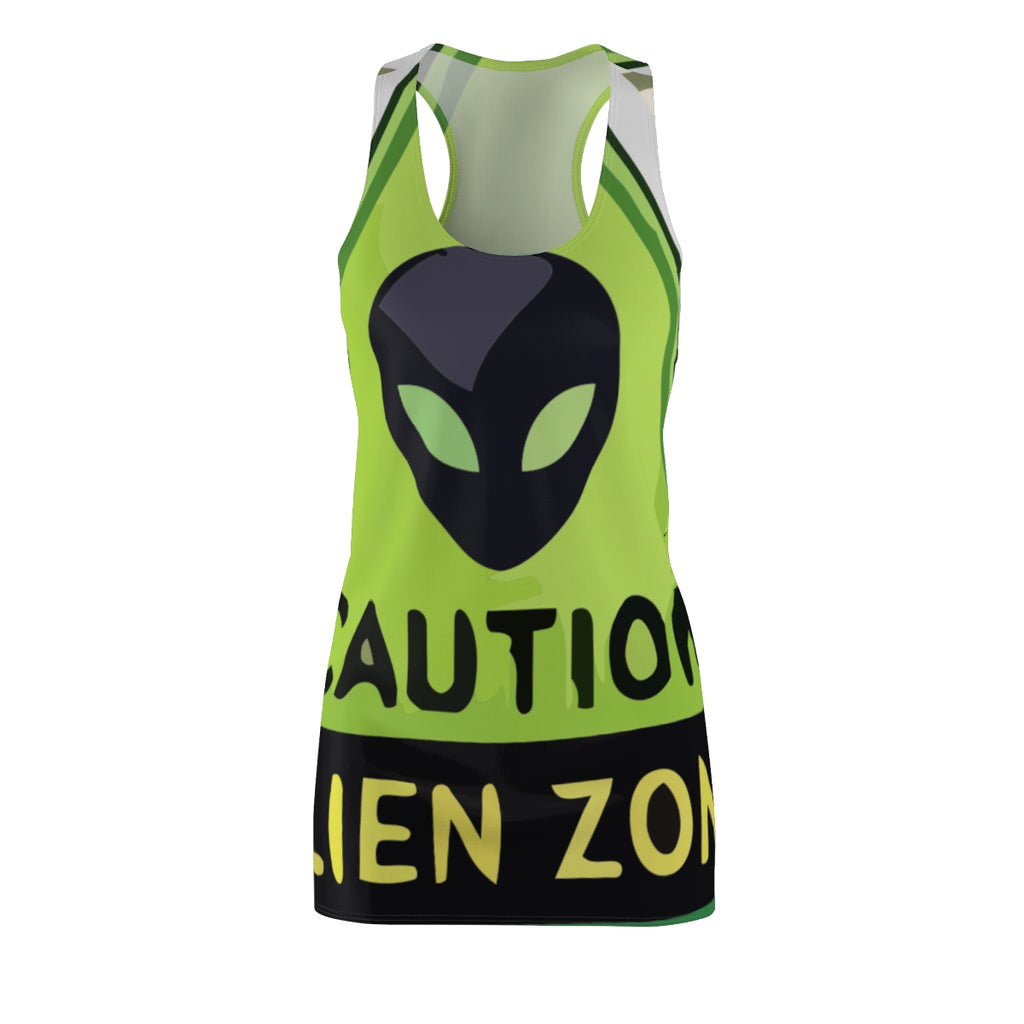 Caution UFO Designer Zone Women's Cut & Sew Racerback Dress by GT Artland
