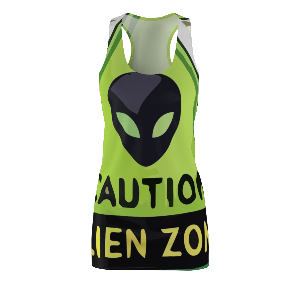 Caution UFO Designer Zone Women's Cut & Sew Racerback Dress by GT Artland