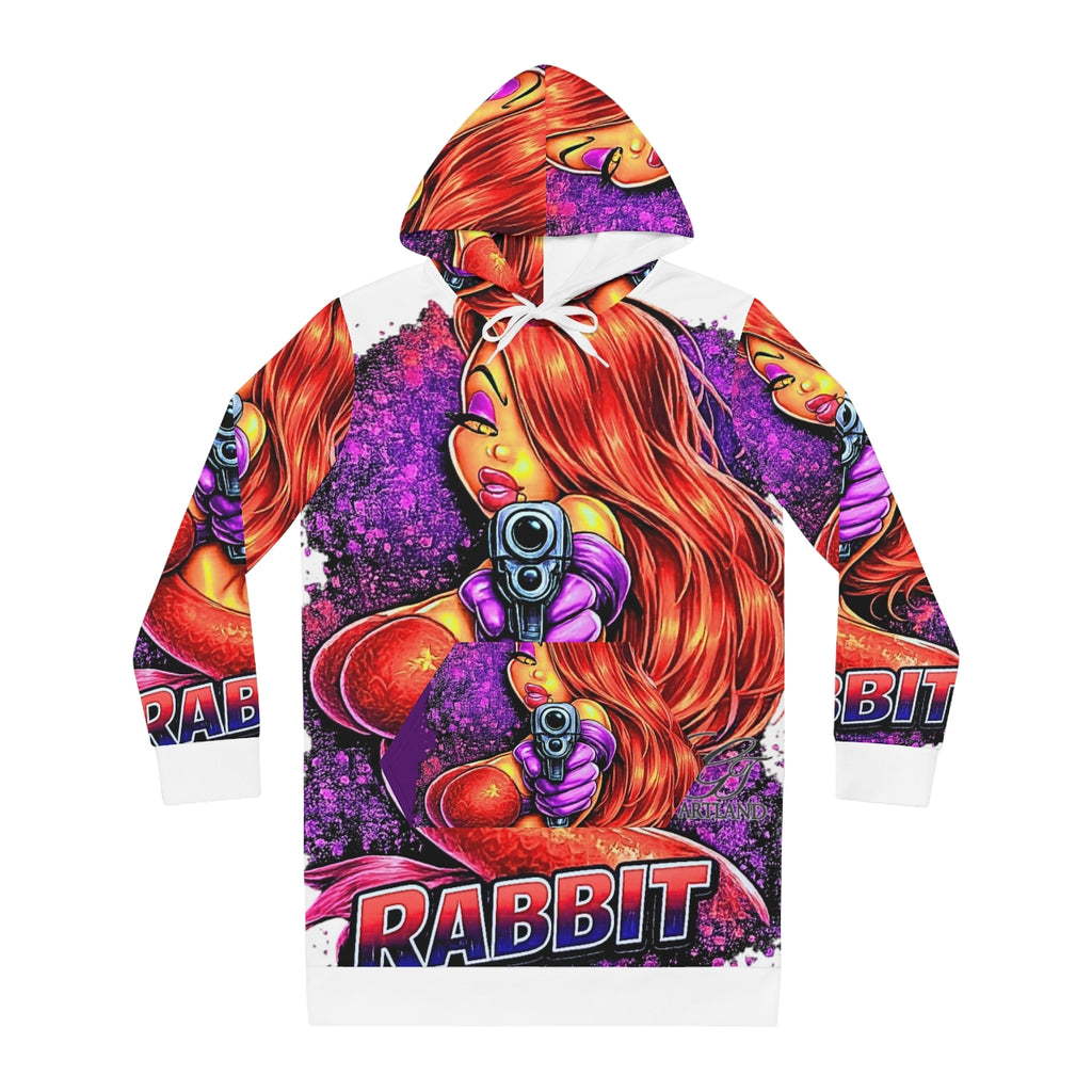 Vixen Rabbit Designer Deluxe Women's Hoodie Dress by GT Artland