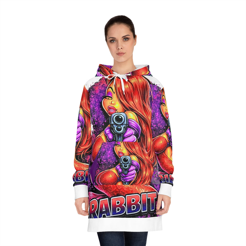 Vixen Rabbit Designer Deluxe Women's Hoodie Dress by GT Artland